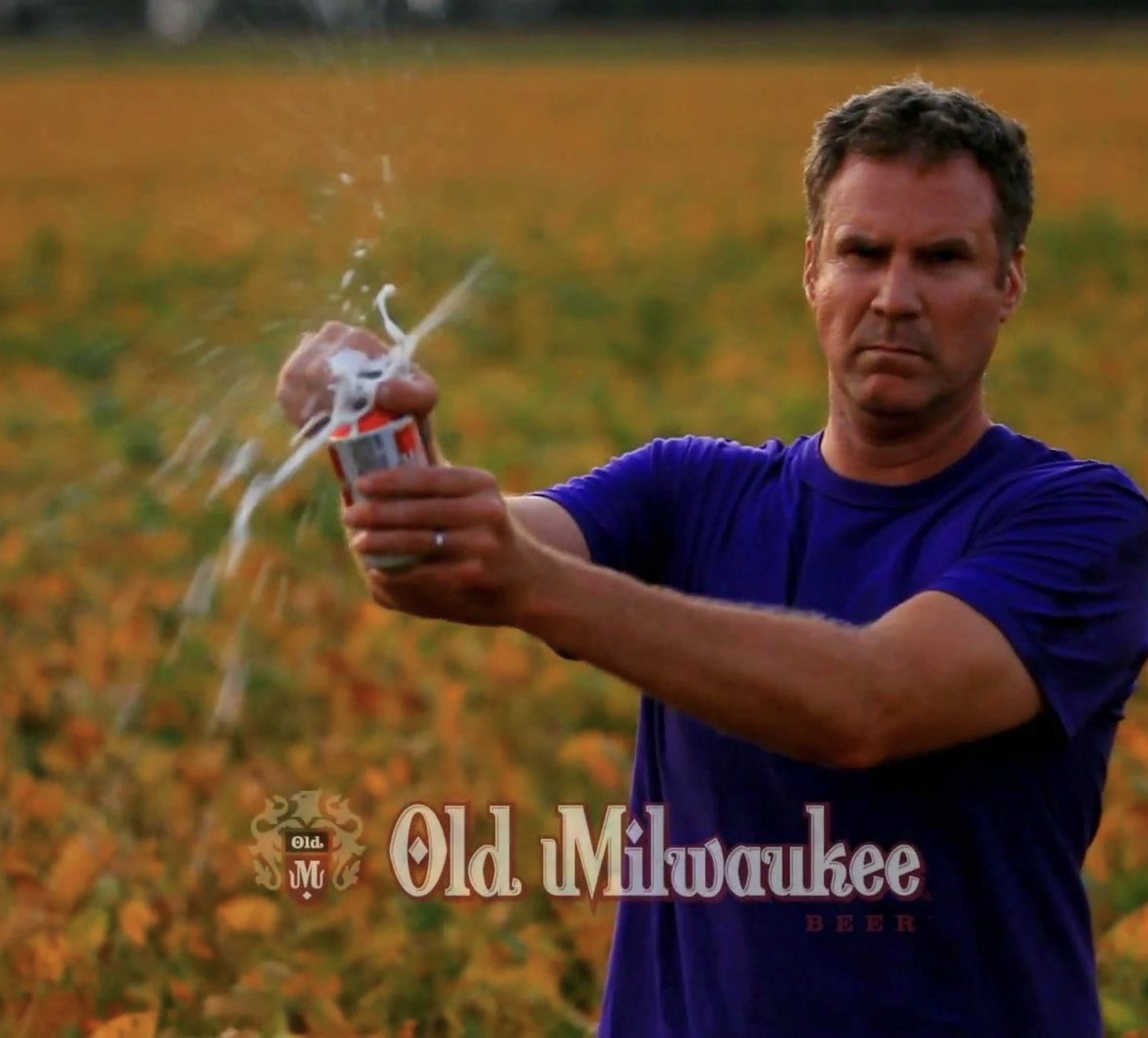 will ferrell cracking a beer movie - Old M Old Milwaukee Beer